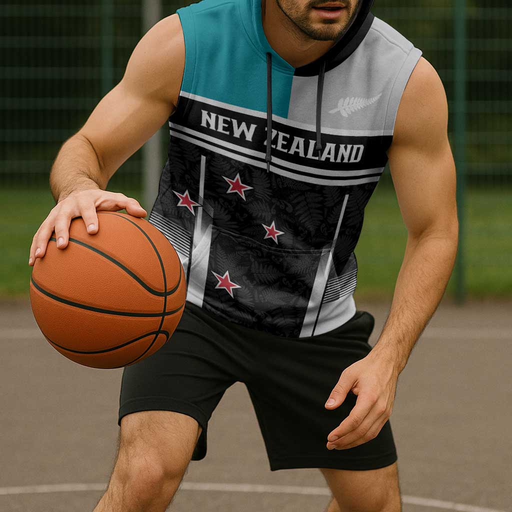 Custom NZ Cricket Pride Sleeveless Hoodie Silver Fern Fan Supporter Apparel - Vibe Hoodie