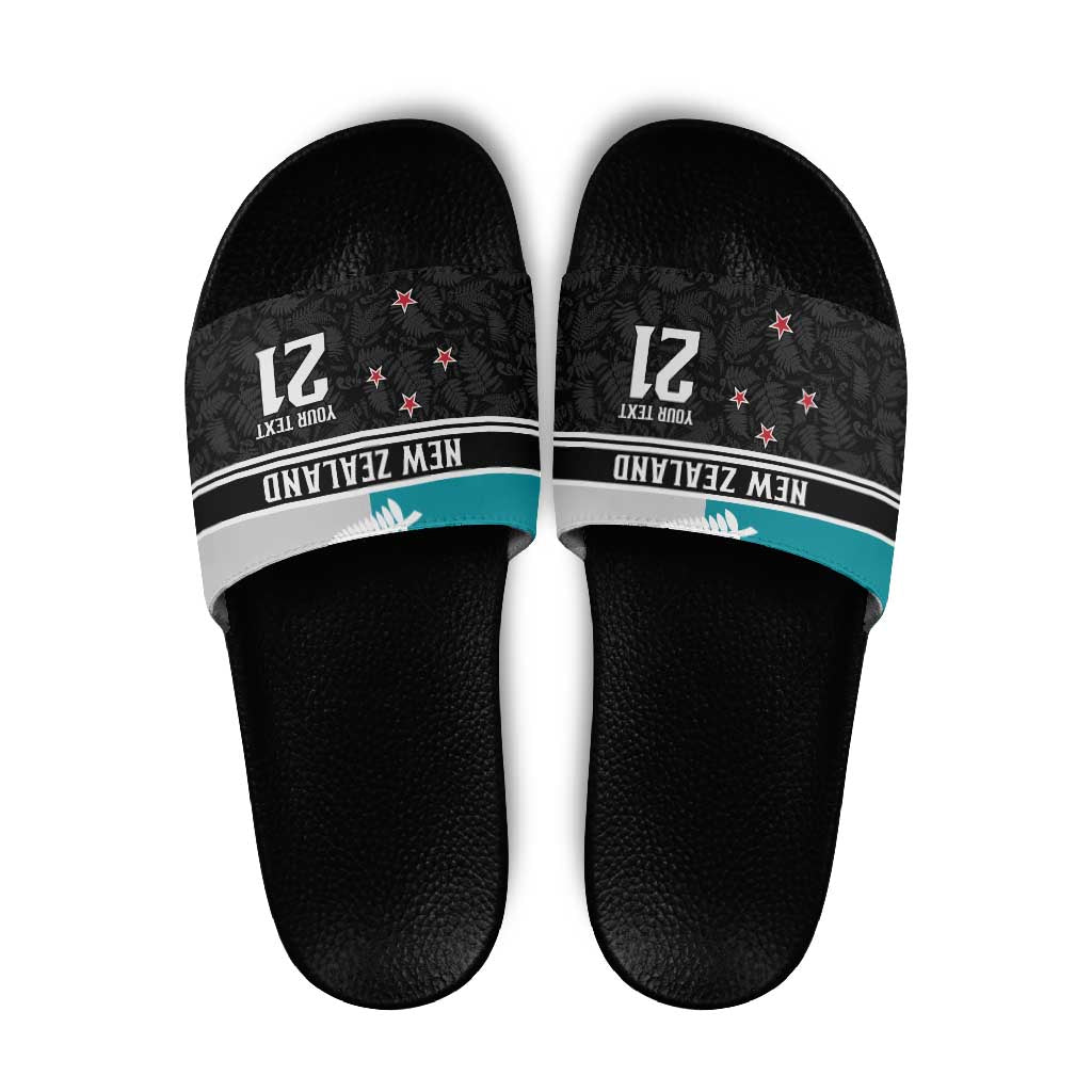 Custom NZ Cricket Pride Slide Sandals Silver Fern Fan Supporter Apparel - Vibe Hoodie
