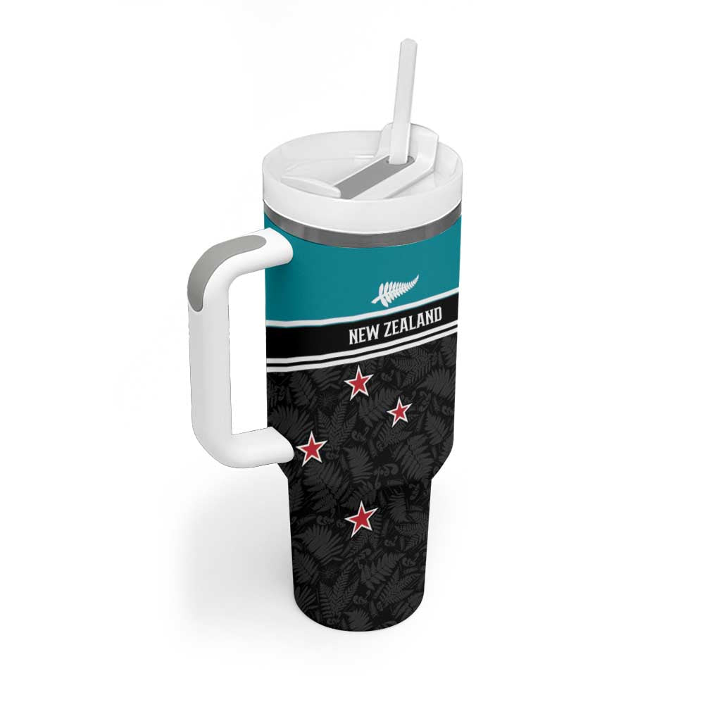 Custom NZ Cricket Pride Tumbler With Handle Silver Fern Fan Supporter Apparel - Vibe Hoodie