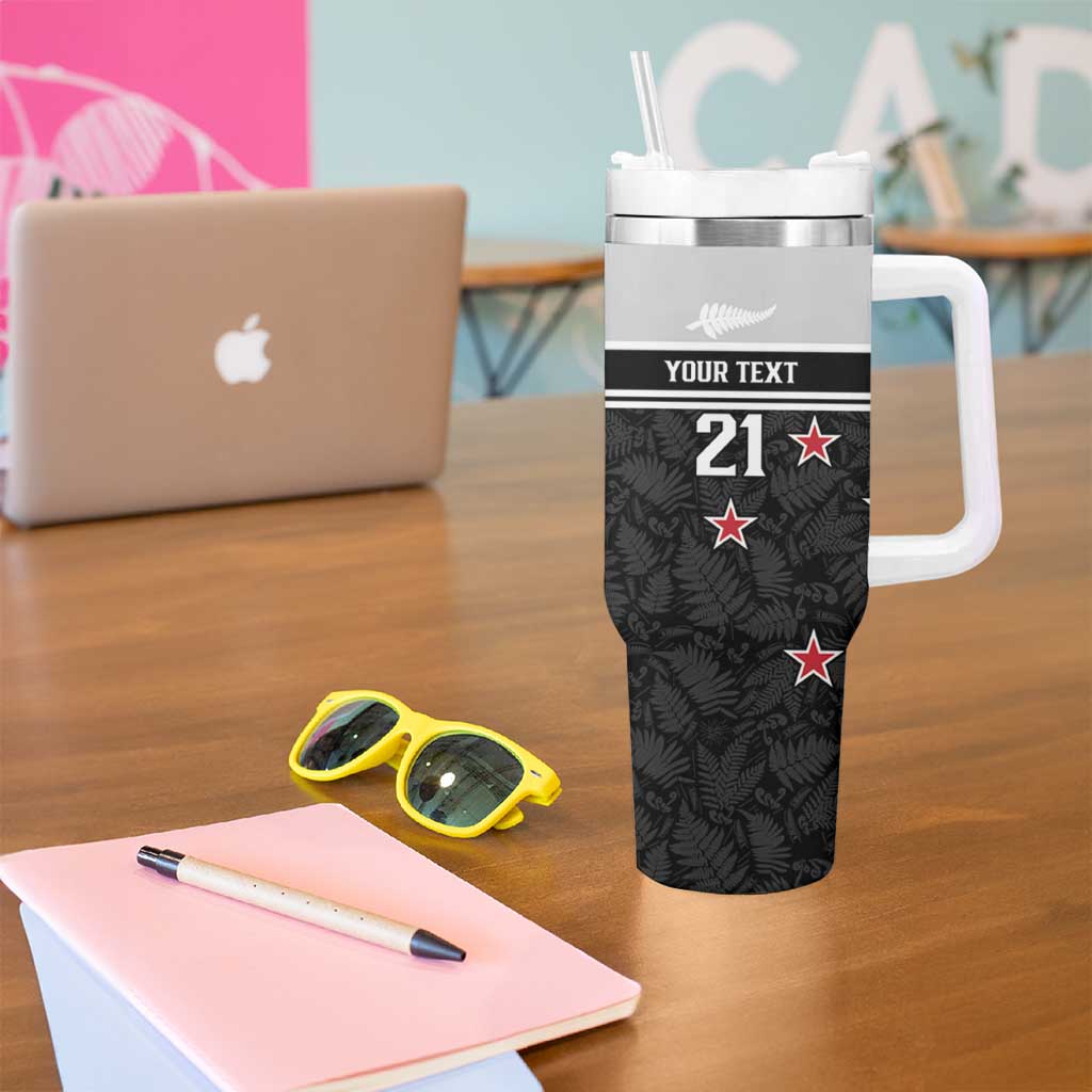 Custom NZ Cricket Pride Tumbler With Handle Silver Fern Fan Supporter Apparel - Vibe Hoodie