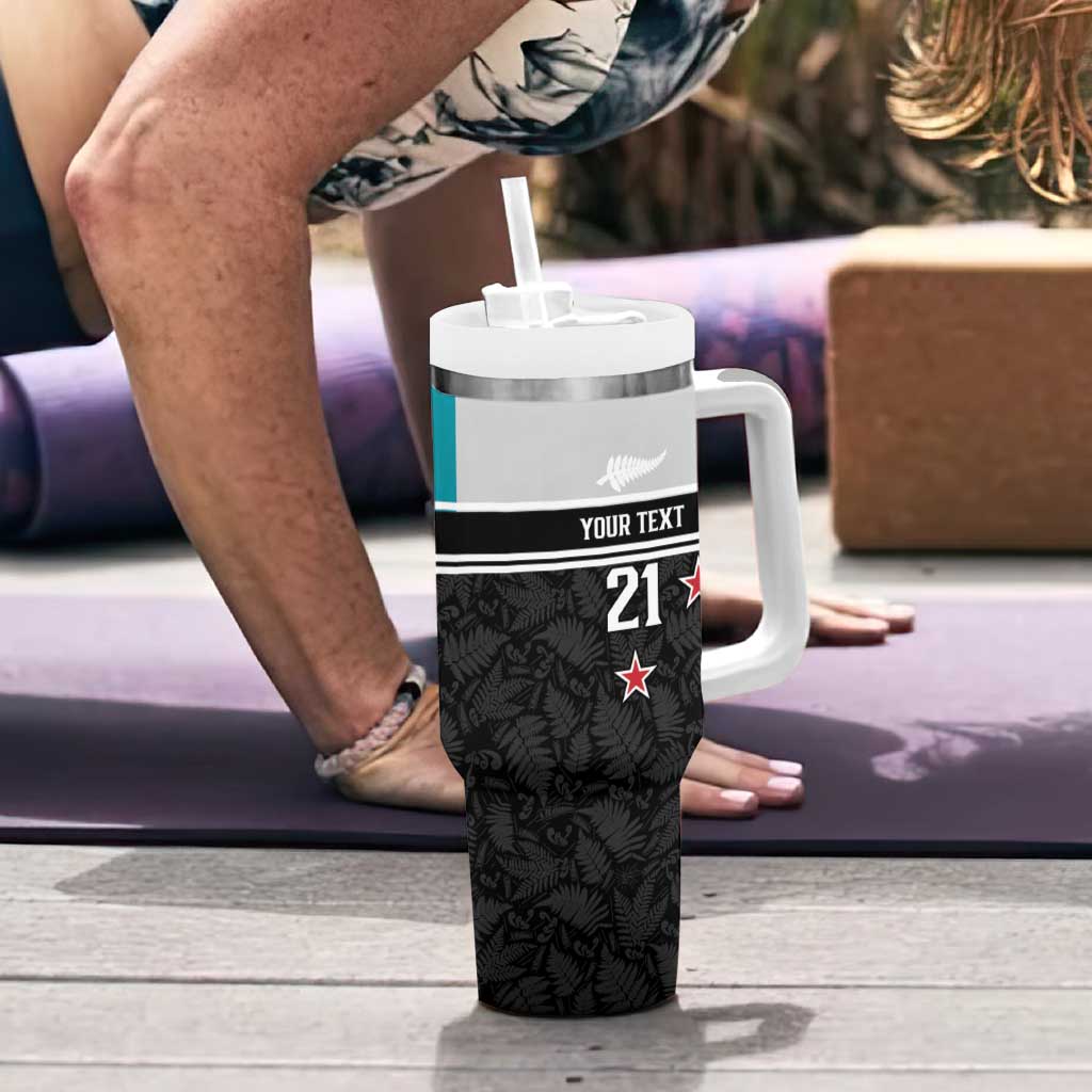 Custom NZ Cricket Pride Tumbler With Handle Silver Fern Fan Supporter Apparel - Vibe Hoodie