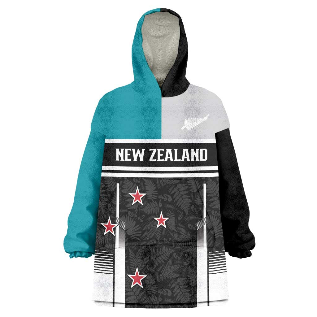 Custom NZ Cricket Pride Wearable Blanket Hoodie Silver Fern Fan Supporter Apparel - Vibe Hoodie