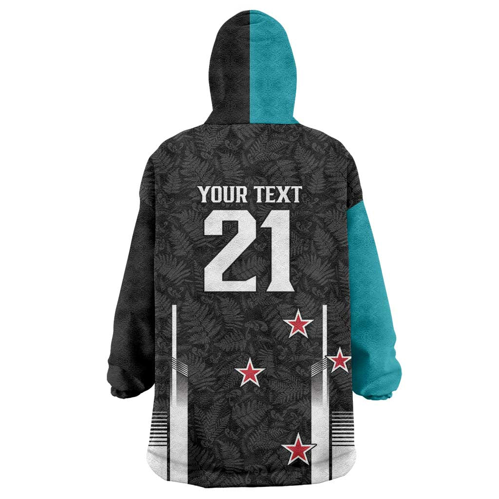 Custom NZ Cricket Pride Wearable Blanket Hoodie Silver Fern Fan Supporter Apparel - Vibe Hoodie