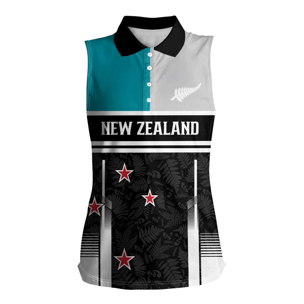 Custom NZ Cricket Pride Women Sleeveless Polo Shirt Silver Fern Fan Supporter Apparel - Vibe Hoodie
