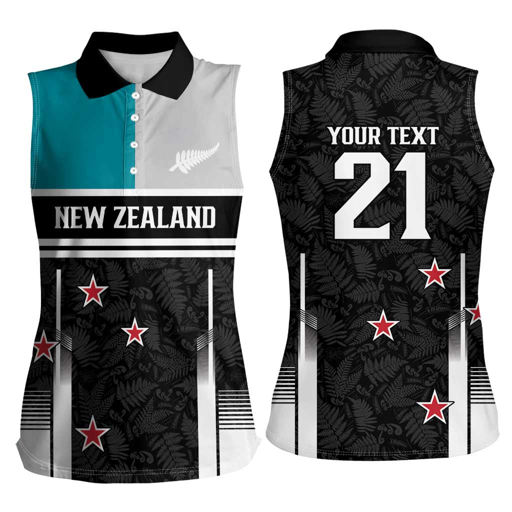 Custom NZ Cricket Pride Women Sleeveless Polo Shirt Silver Fern Fan Supporter Apparel - Vibe Hoodie