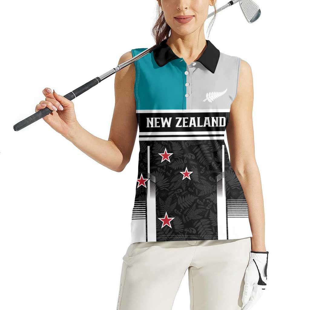 Custom NZ Cricket Pride Women Sleeveless Polo Shirt Silver Fern Fan Supporter Apparel - Vibe Hoodie