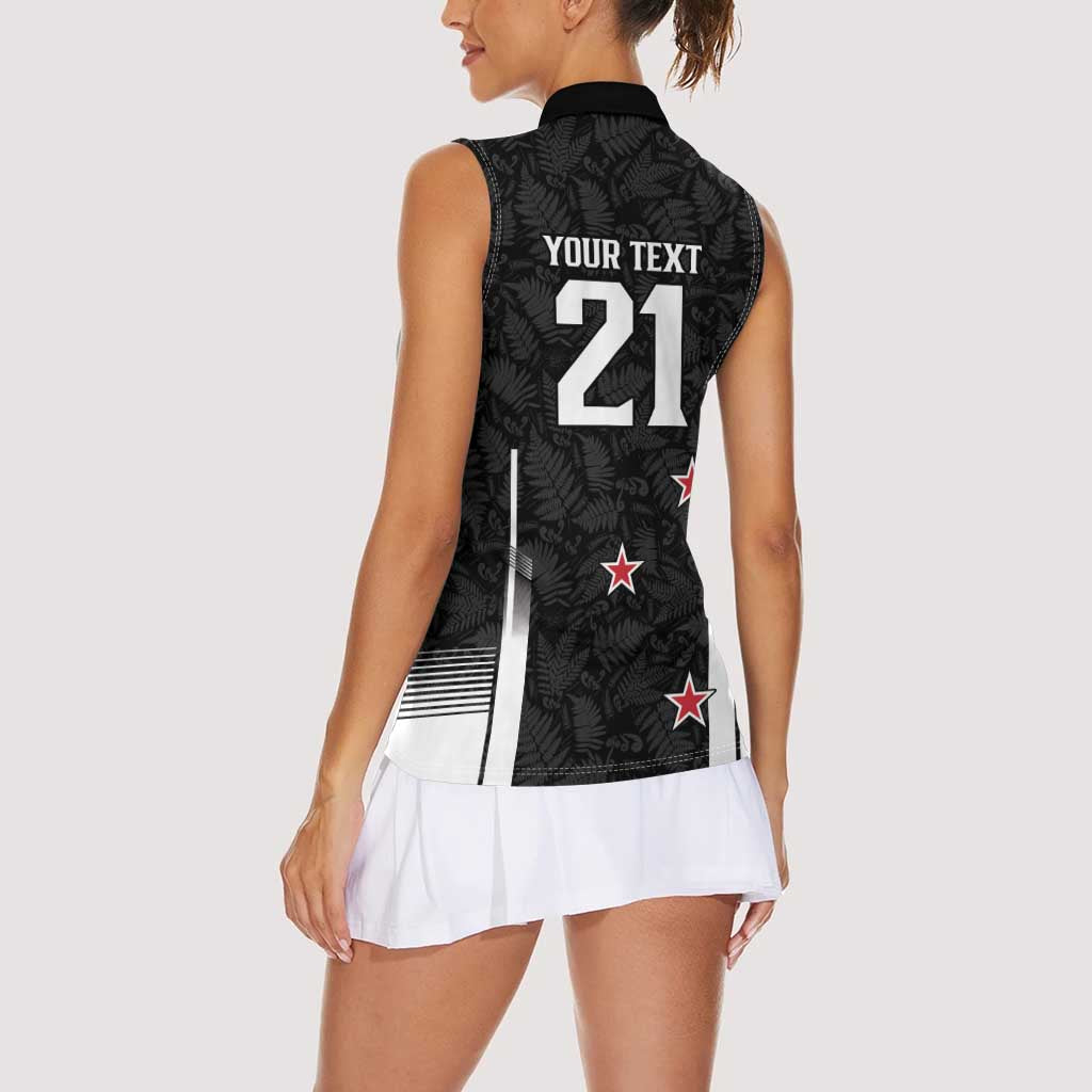 Custom NZ Cricket Pride Women Sleeveless Polo Shirt Silver Fern Fan Supporter Apparel - Vibe Hoodie