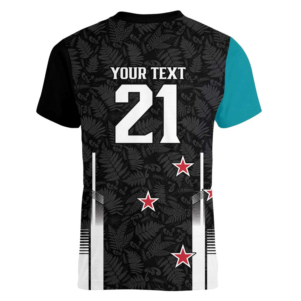 Custom NZ Cricket Pride Women V-Neck T-Shirt Silver Fern Fan Supporter Apparel - Vibe Hoodie