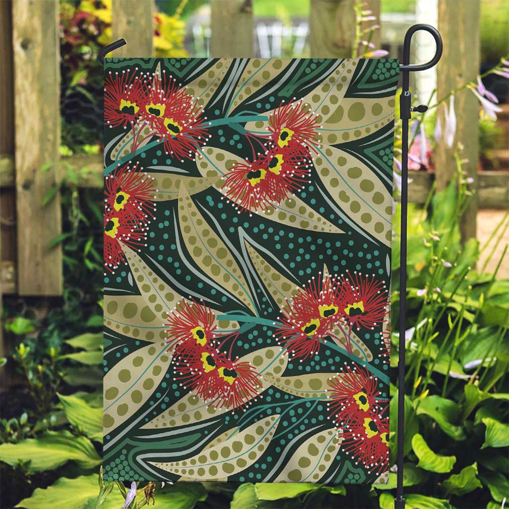 Australian Native Eucalyptus Plant Garden Flag Aboriginal Dot Art - Vibe Hoodie Shop
