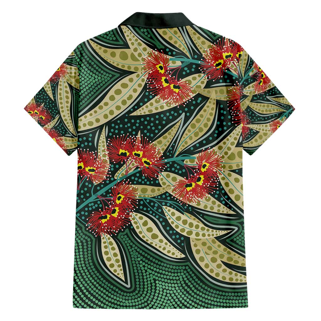 Australian Native Eucalyptus Plant Hawaiian Shirt Aboriginal Dot Art - Vibe Hoodie Shop