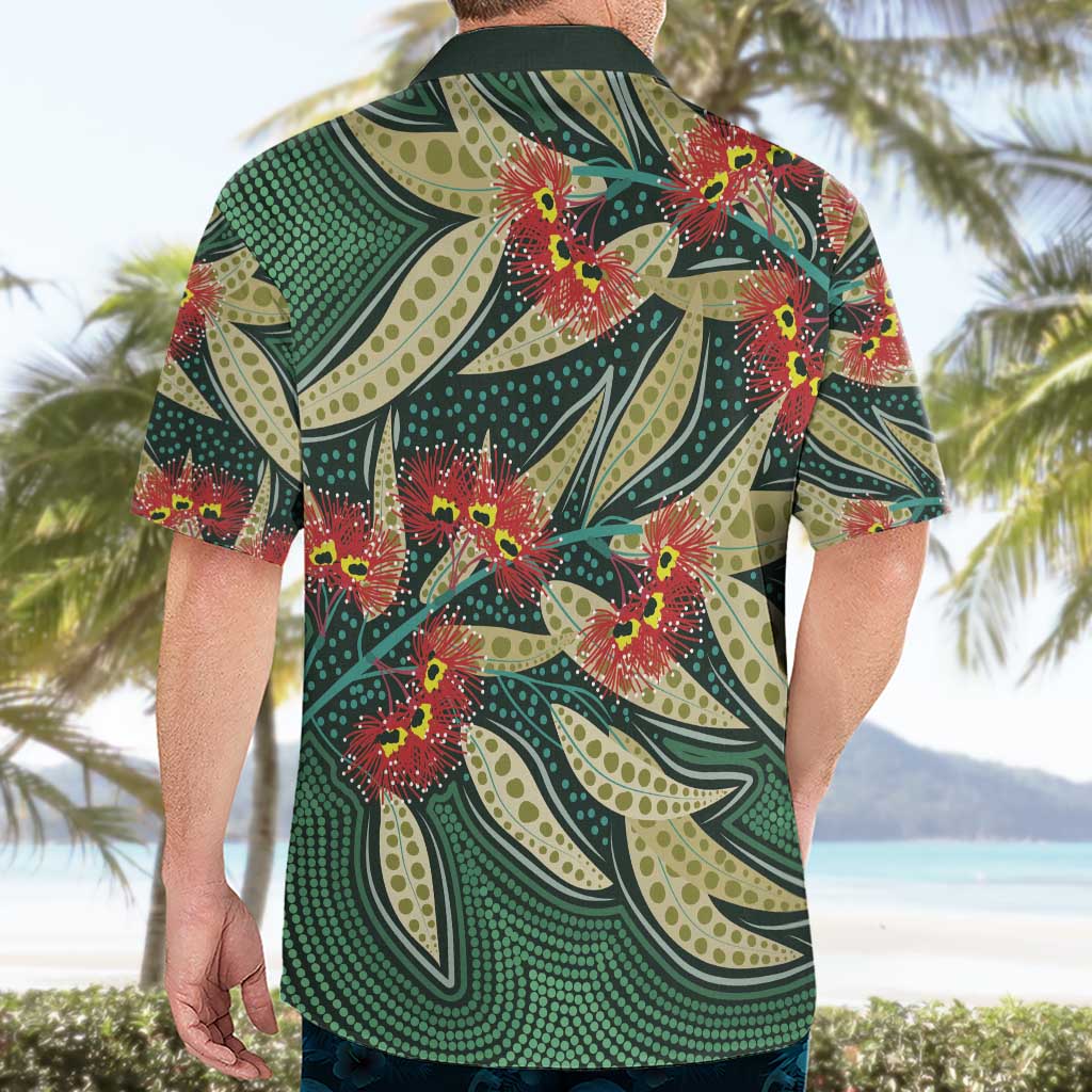 Australian Native Eucalyptus Plant Hawaiian Shirt Aboriginal Dot Art - Vibe Hoodie Shop