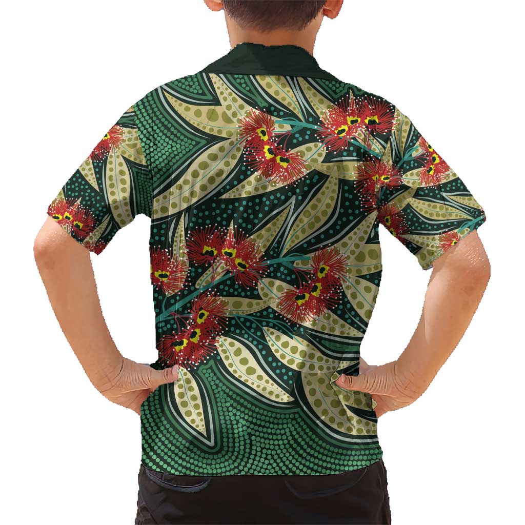 Australian Native Eucalyptus Plant Hawaiian Shirt Aboriginal Dot Art - Vibe Hoodie Shop