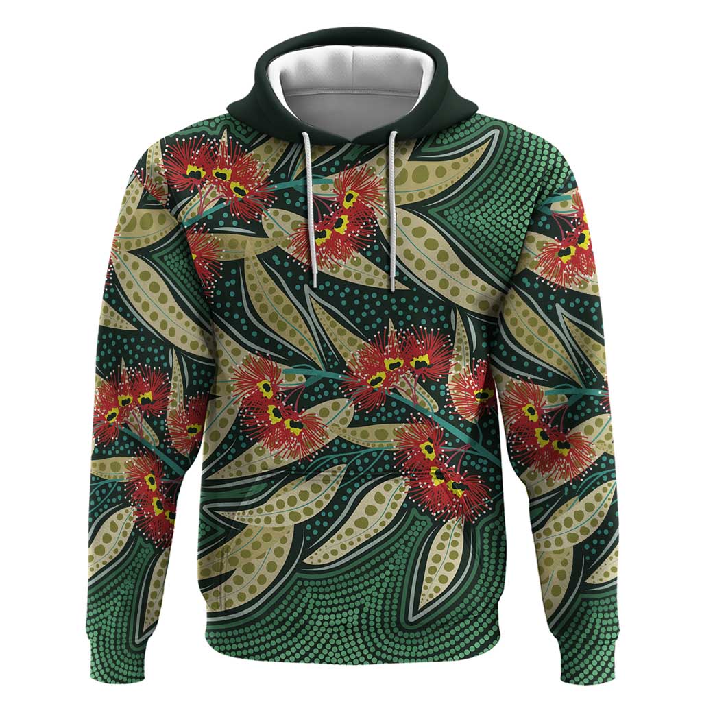 Australian Native Eucalyptus Plant Hoodie Aboriginal Dot Art LT9 - Vibe Hoodie Shop