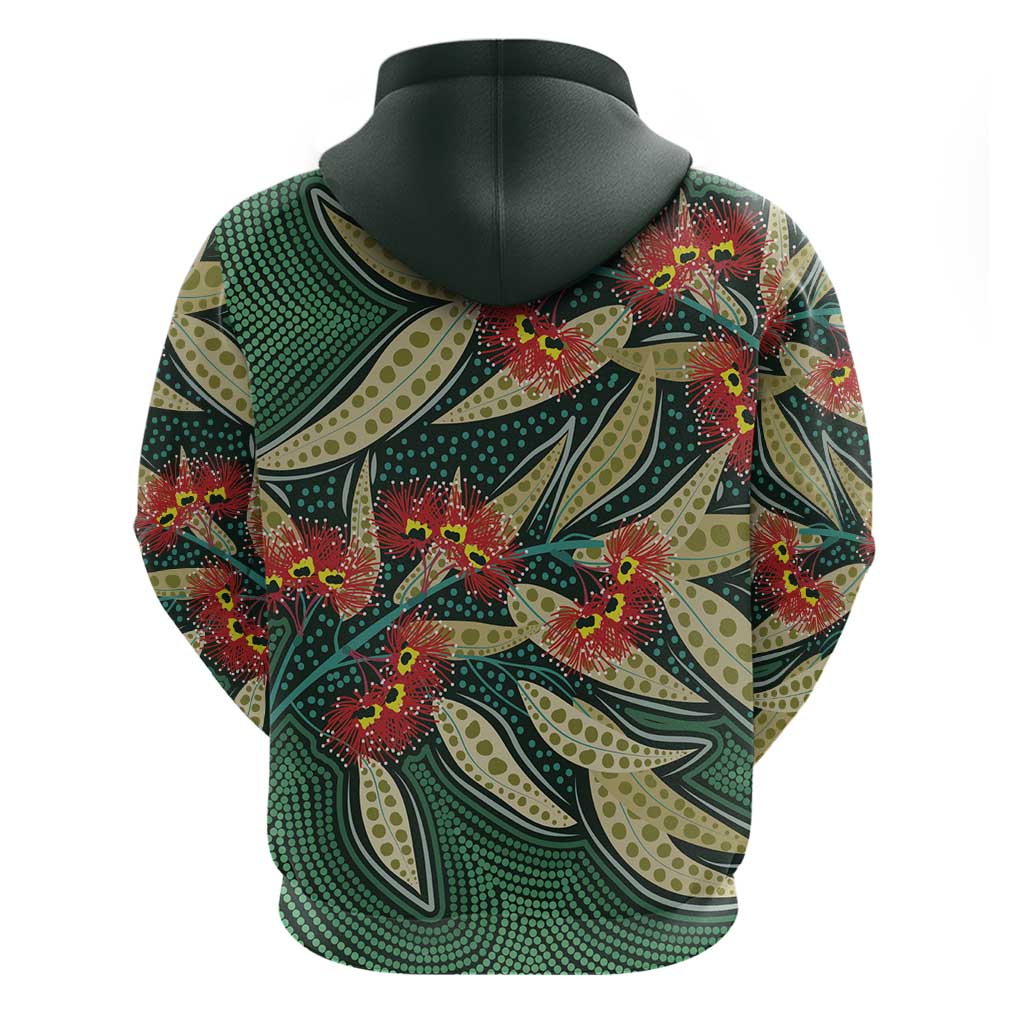Australian Native Eucalyptus Plant Hoodie Aboriginal Dot Art LT9 - Vibe Hoodie Shop