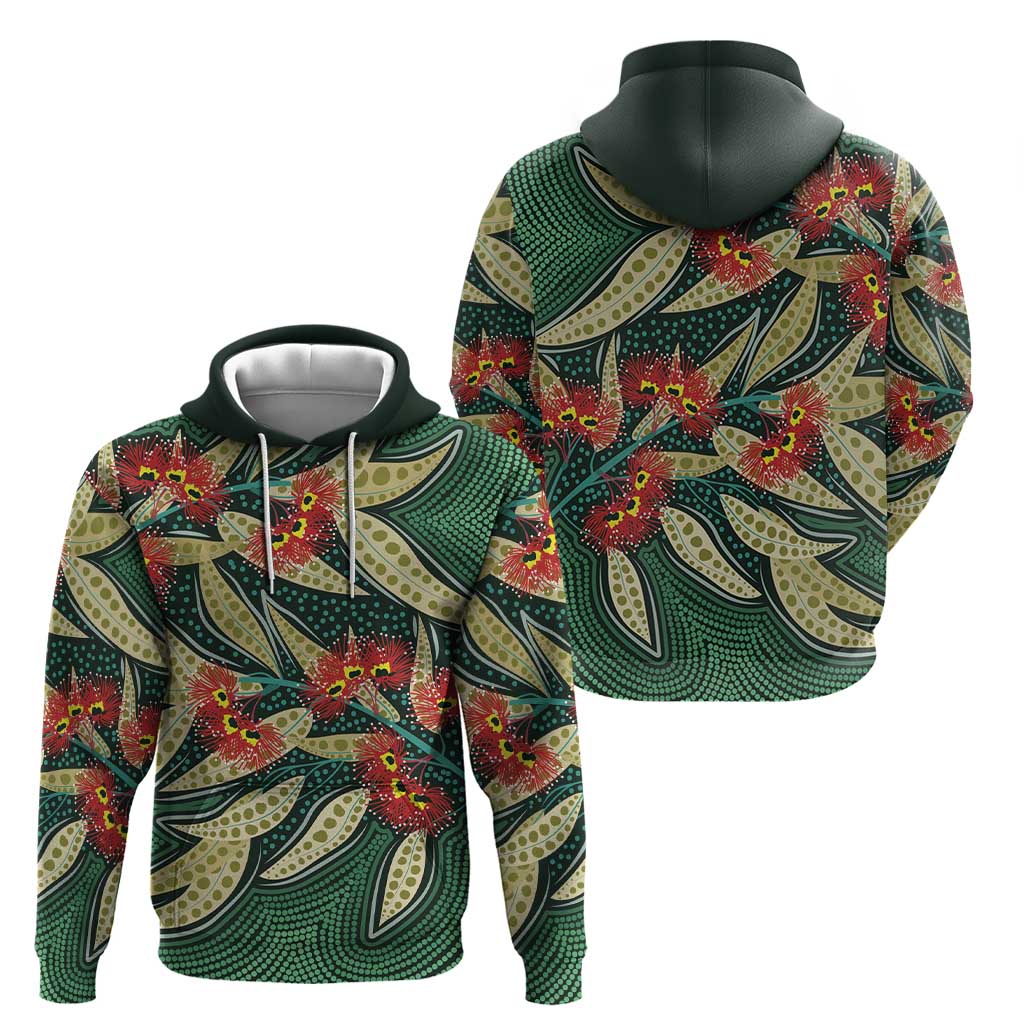 Australian Native Eucalyptus Plant Hoodie Aboriginal Dot Art LT9 - Vibe Hoodie Shop
