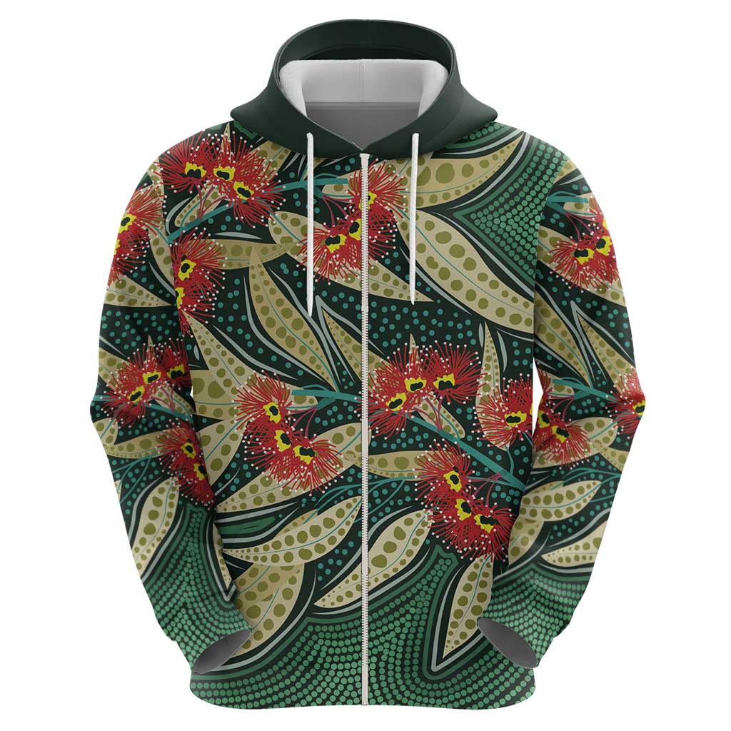 Australian Native Eucalyptus Plant Hoodie Aboriginal Dot Art LT9 - Vibe Hoodie Shop