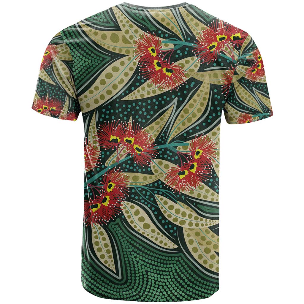 Australian Native Eucalyptus Plant T Shirt Aboriginal Dot Art LT9 - Vibe Hoodie Shop