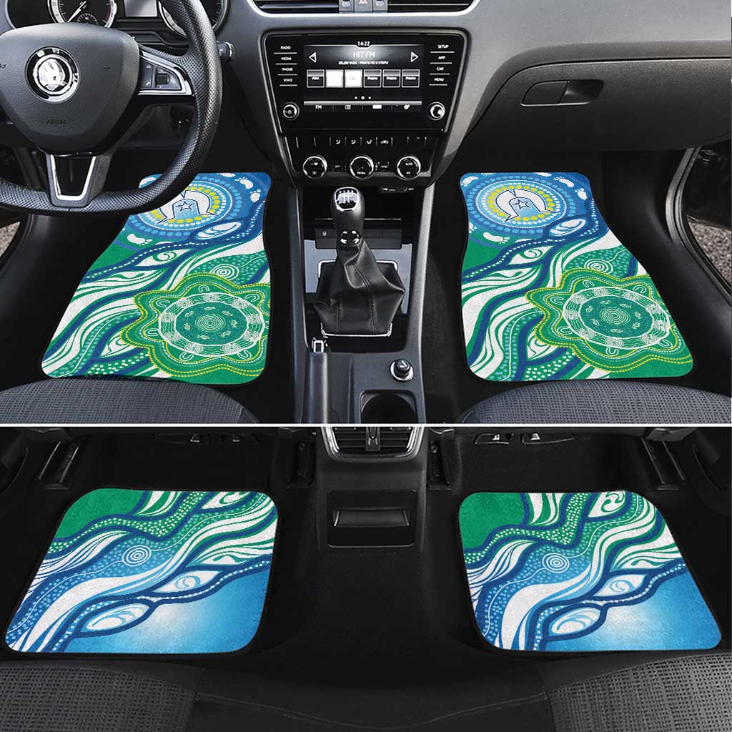 Torres Strait Islander Car Mats Aboriginal Blue Art