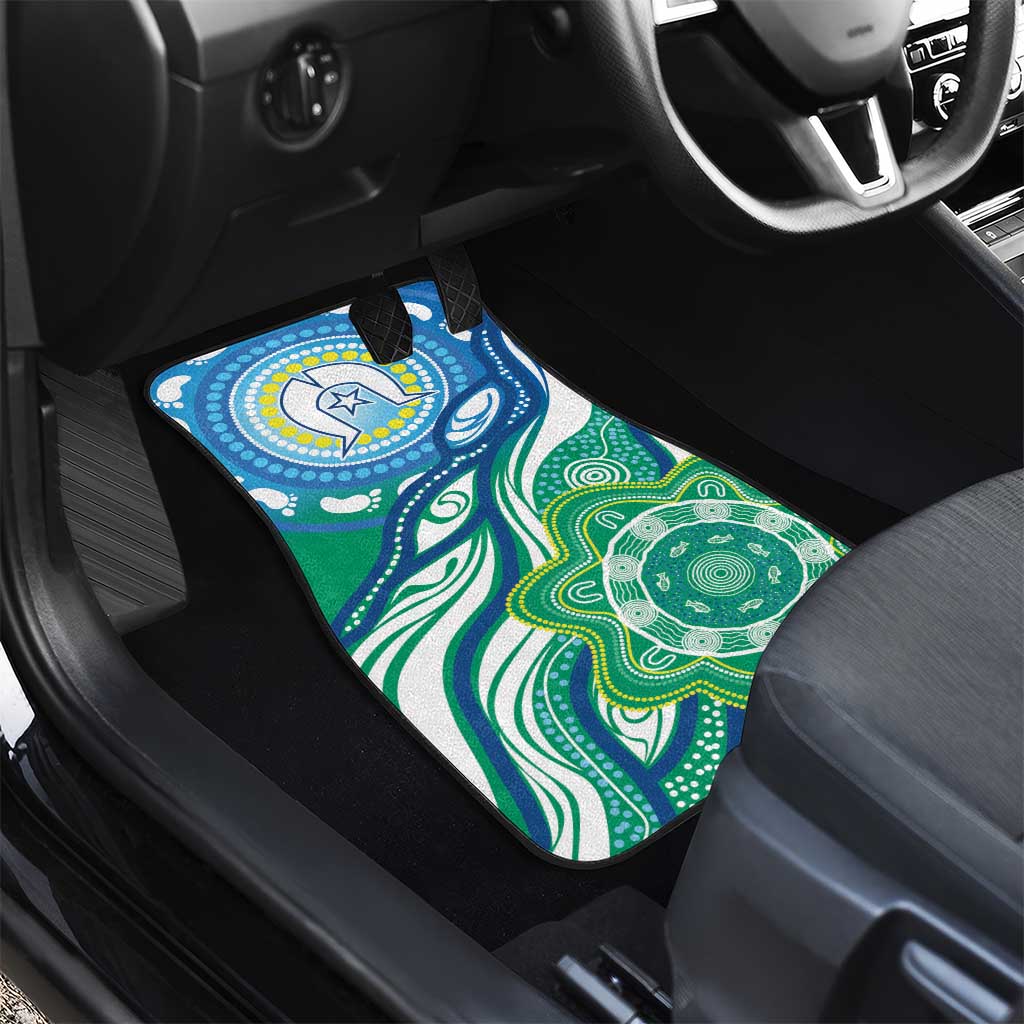 Torres Strait Islander Car Mats Aboriginal Blue Art