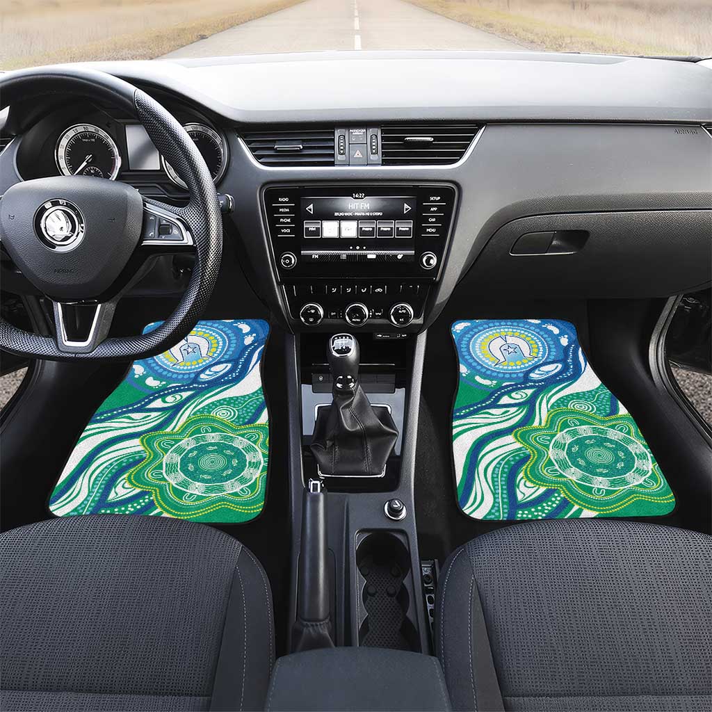 Torres Strait Islander Car Mats Aboriginal Blue Art