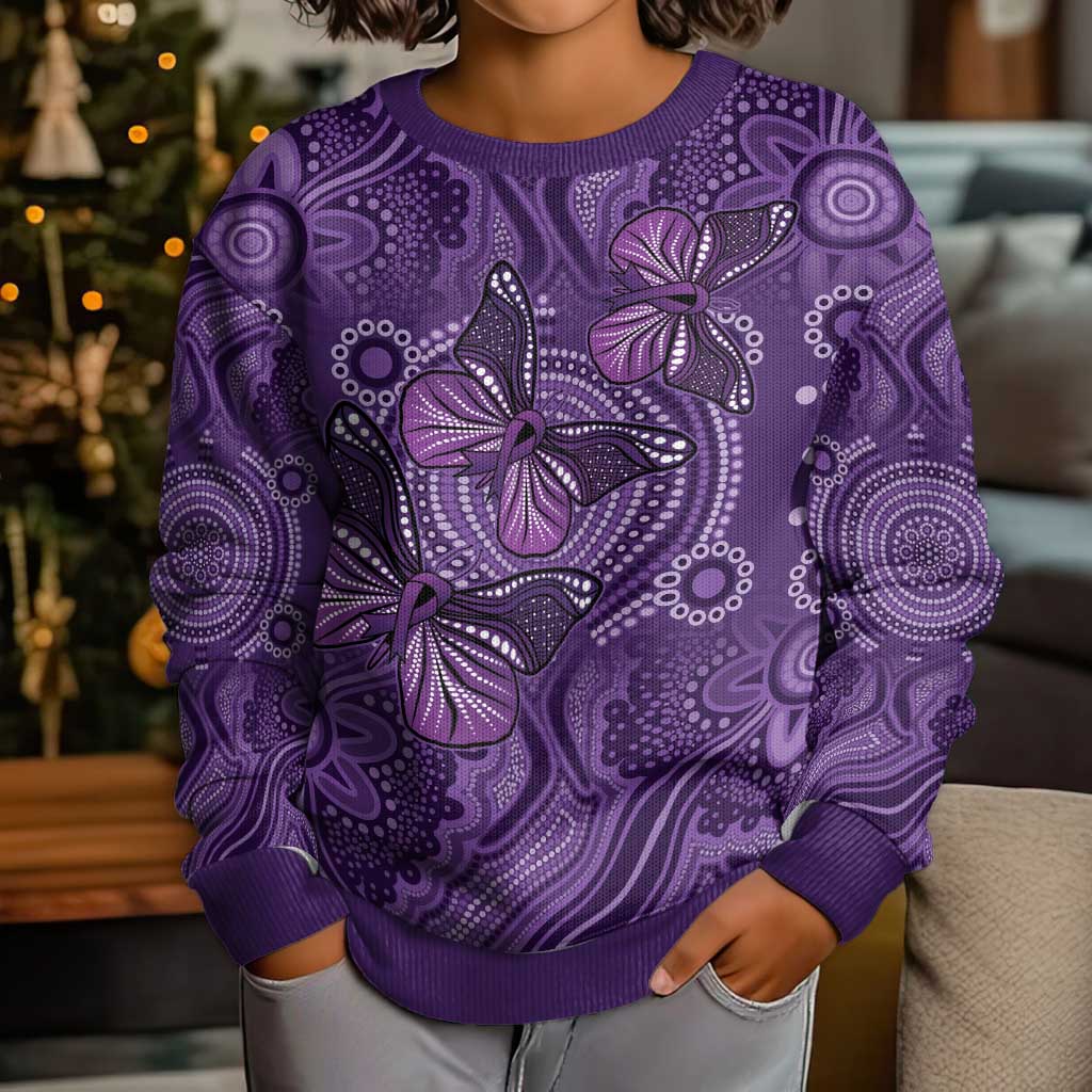 Purple Butterfly Spirit Kid Ugly Christmas Sweater Australian Epilepsy Awareness - Vibe Hoodie