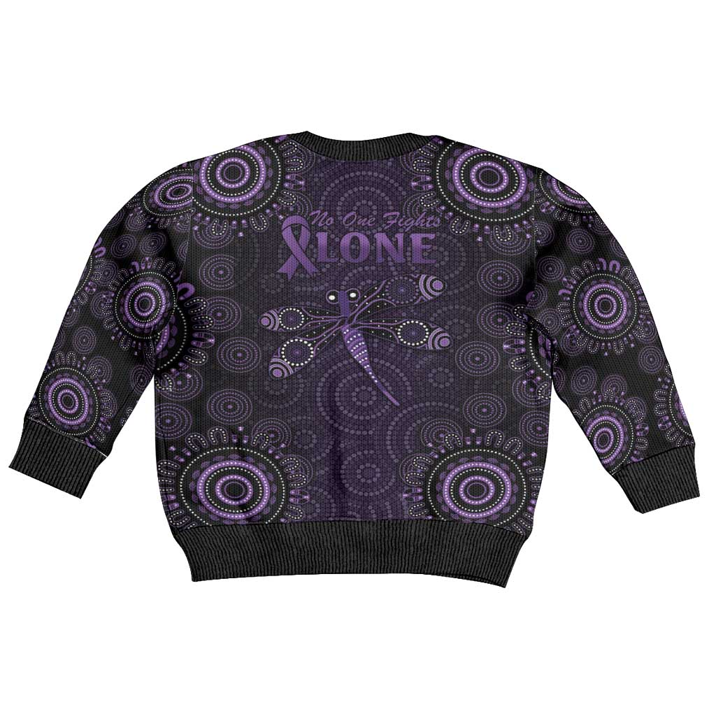 Purple Dragonfly Aboriginal of Hope Kid Ugly Christmas Sweater Australian Epilepsy Awareness - Vibe Hoodie