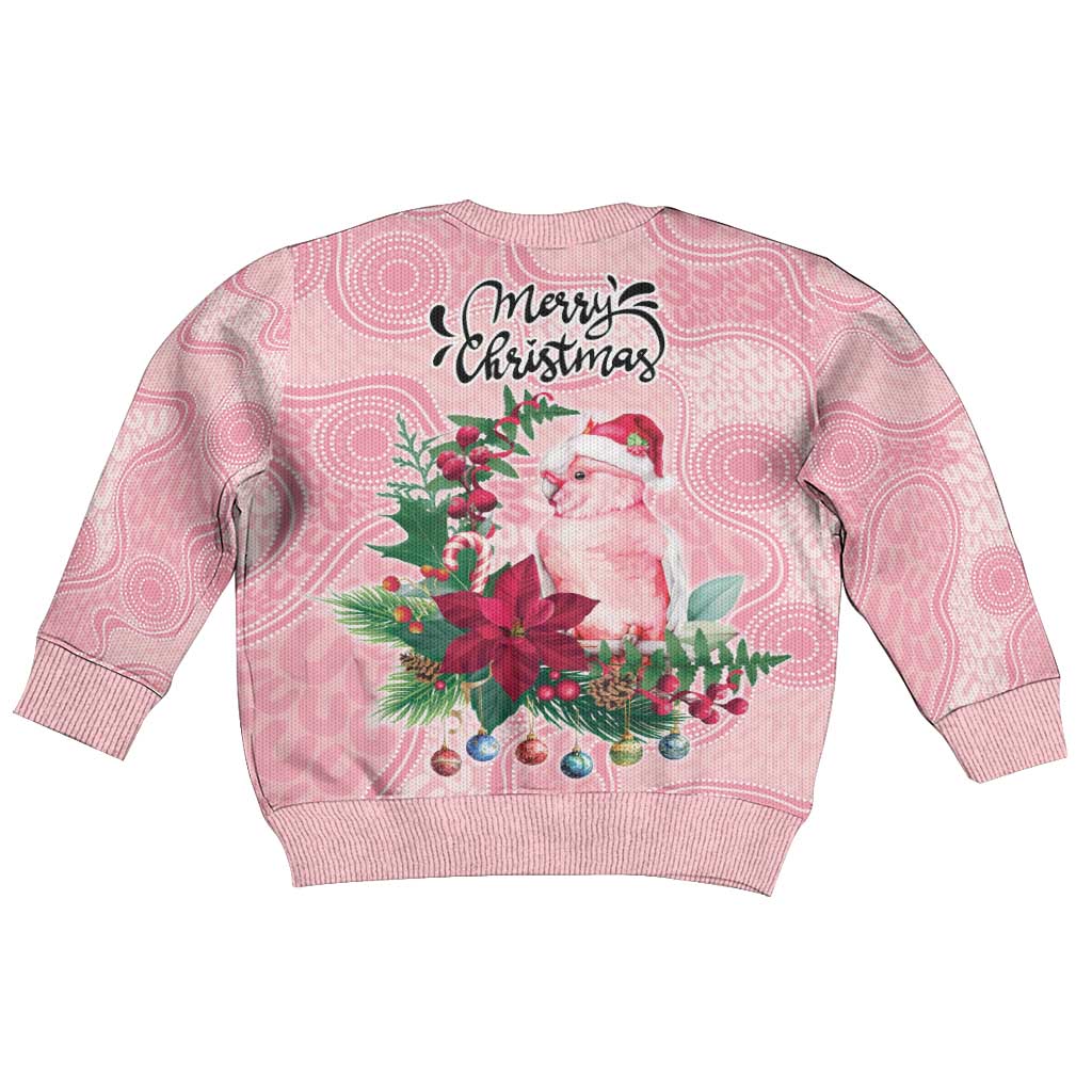 Watercolor Pink Galah Flowers Kid Ugly Christmas Sweater Australia Christmas Vibes - Vibe Hoodie