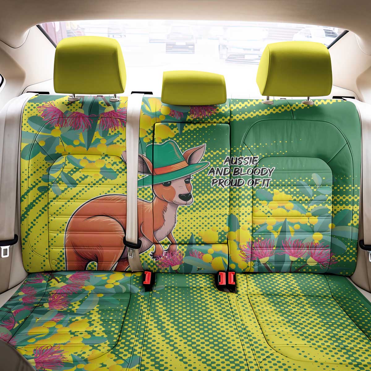 Aussie and Bloody Proud of It Back Car Seat Cover Happy Australia Day