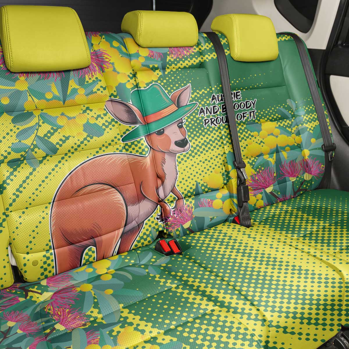 Aussie and Bloody Proud of It Back Car Seat Cover Happy Australia Day