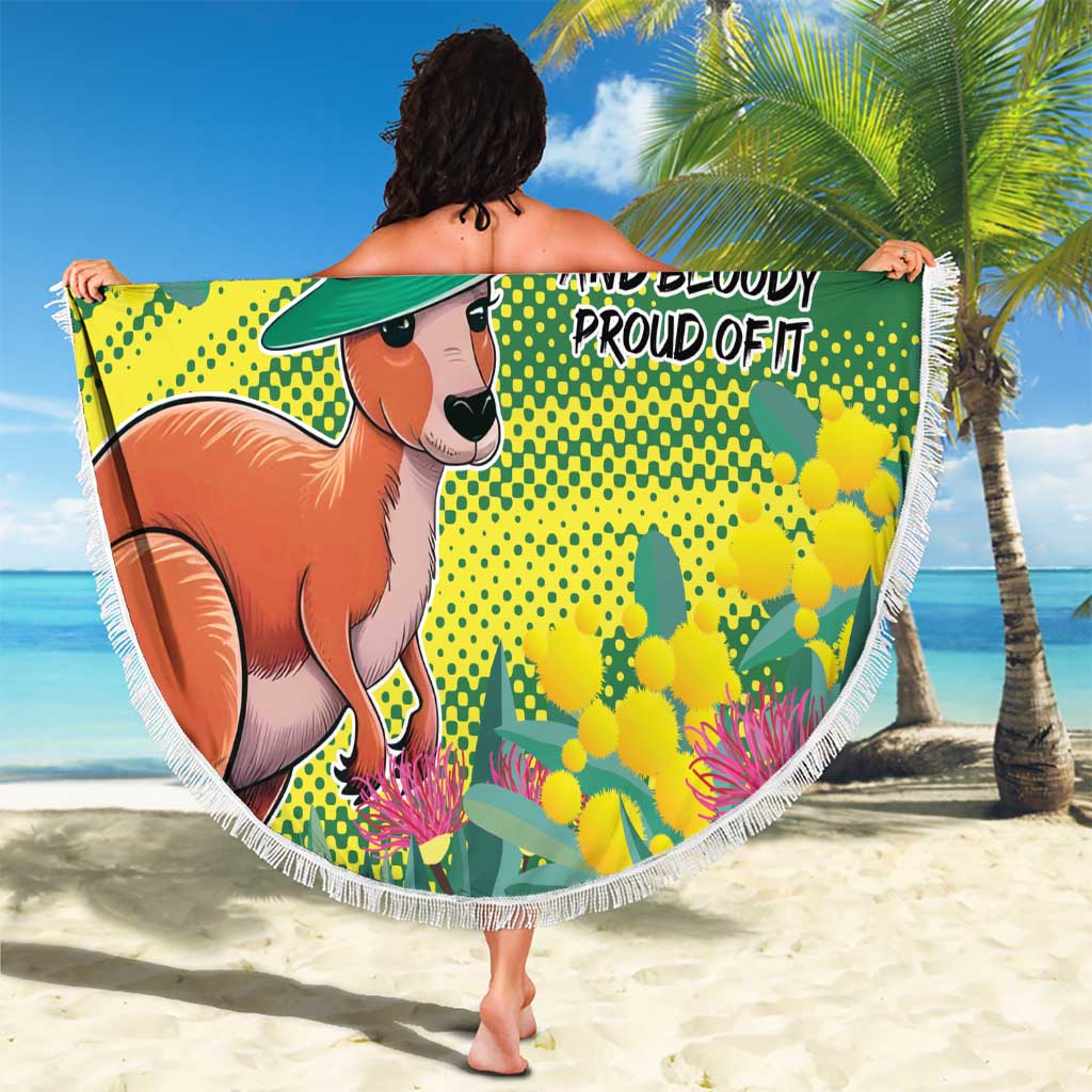 Aussie and Bloody Proud of It Beach Blanket Happy Australia Day