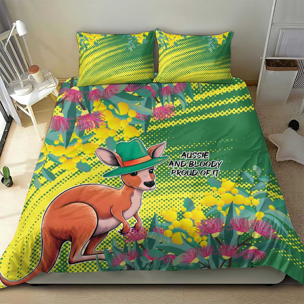 Aussie and Bloody Proud of It Bedding Set Happy Australia Day - Vibe Hoodie Shop