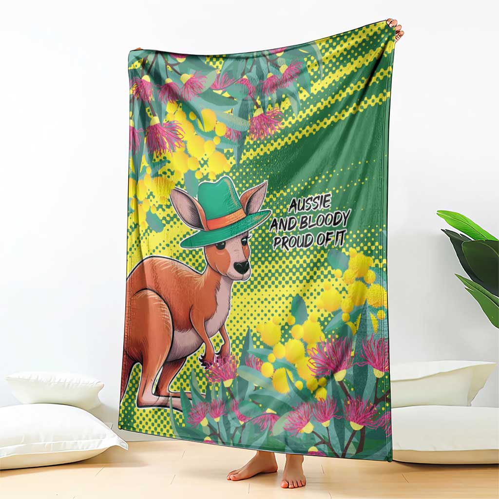 Aussie and Bloody Proud of It Blanket Happy Australia Day - Vibe Hoodie Shop