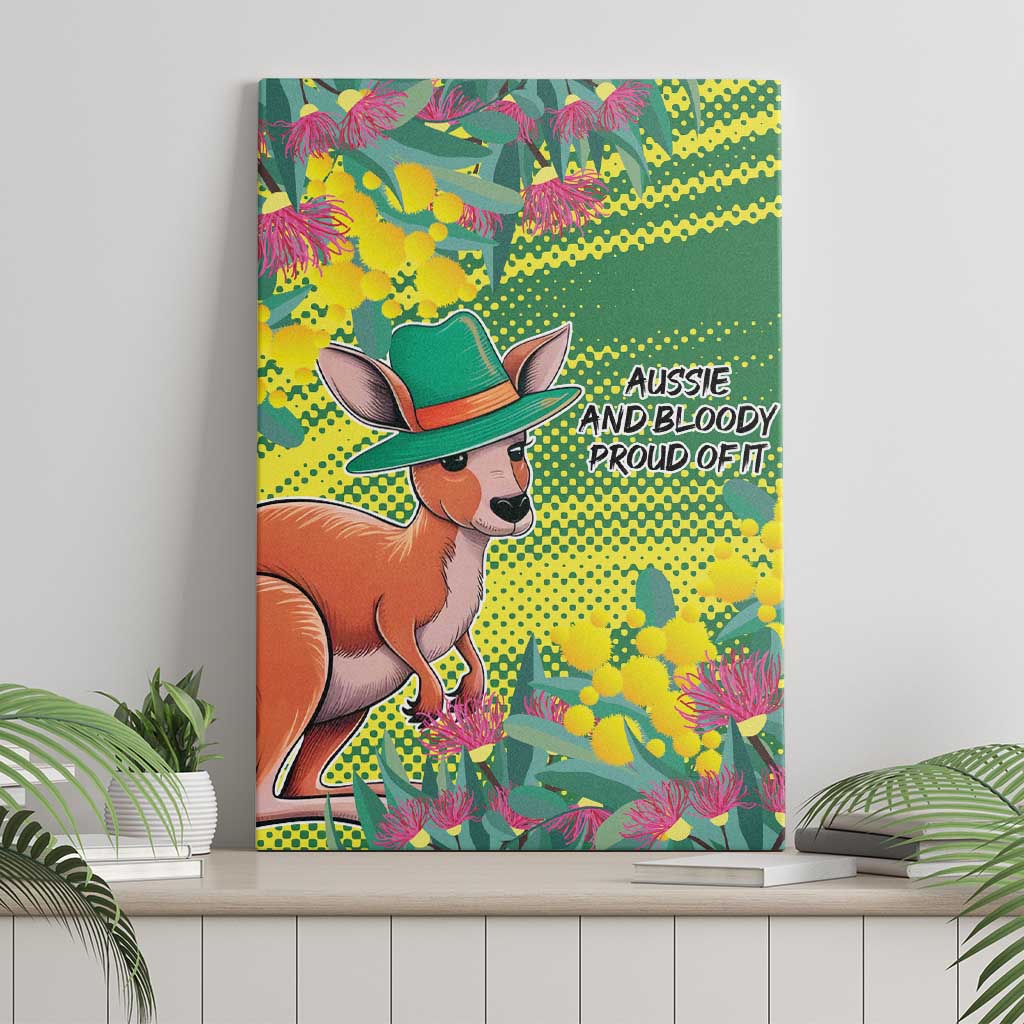 Aussie and Bloody Proud of It Canvas Wall Art Happy Australia Day