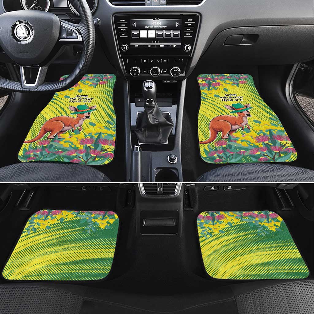 Aussie and Bloody Proud of It Car Mats Happy Australia Day