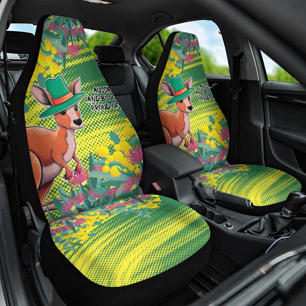 Aussie and Bloody Proud of It Car Seat Cover Happy Australia Day - Vibe Hoodie Shop