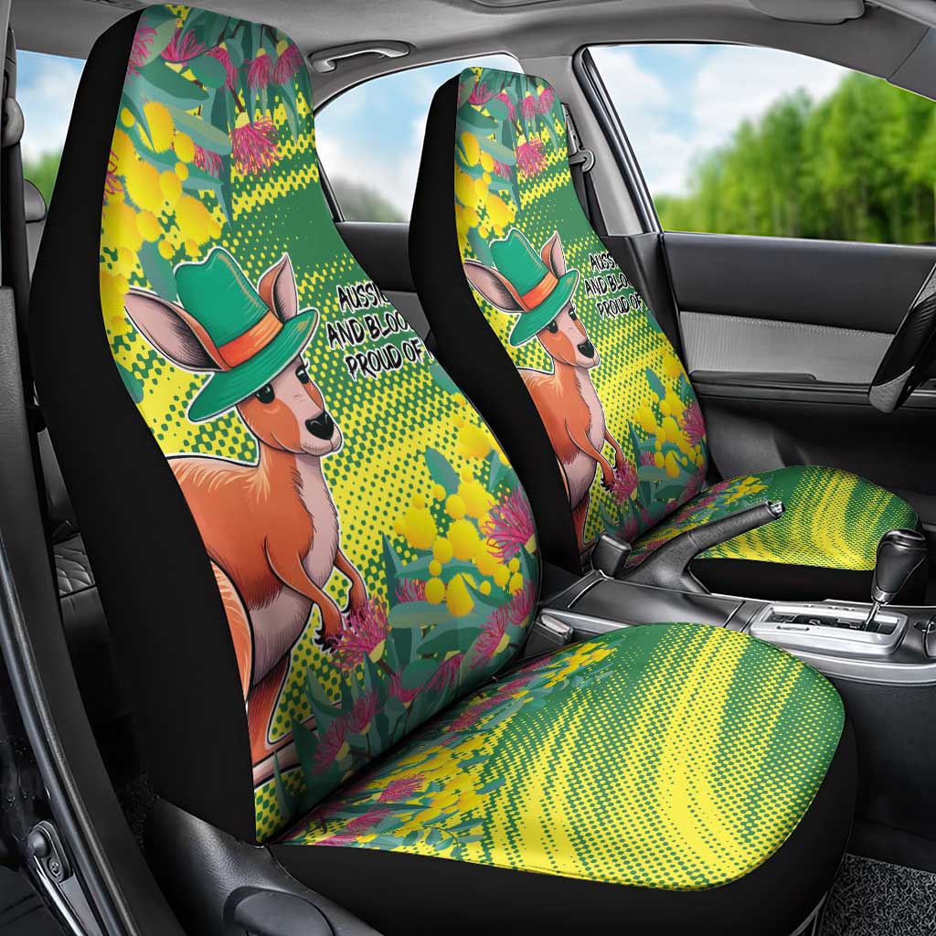 Aussie and Bloody Proud of It Car Seat Cover Happy Australia Day - Vibe Hoodie Shop