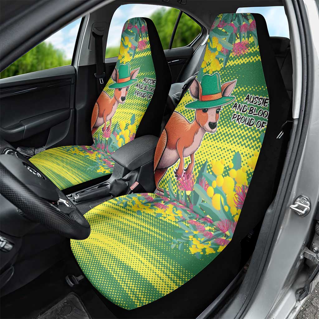 Aussie and Bloody Proud of It Car Seat Cover Happy Australia Day - Vibe Hoodie Shop