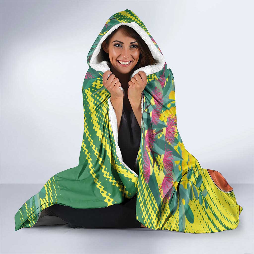 Aussie and Bloody Proud of It Hooded Blanket Happy Australia Day