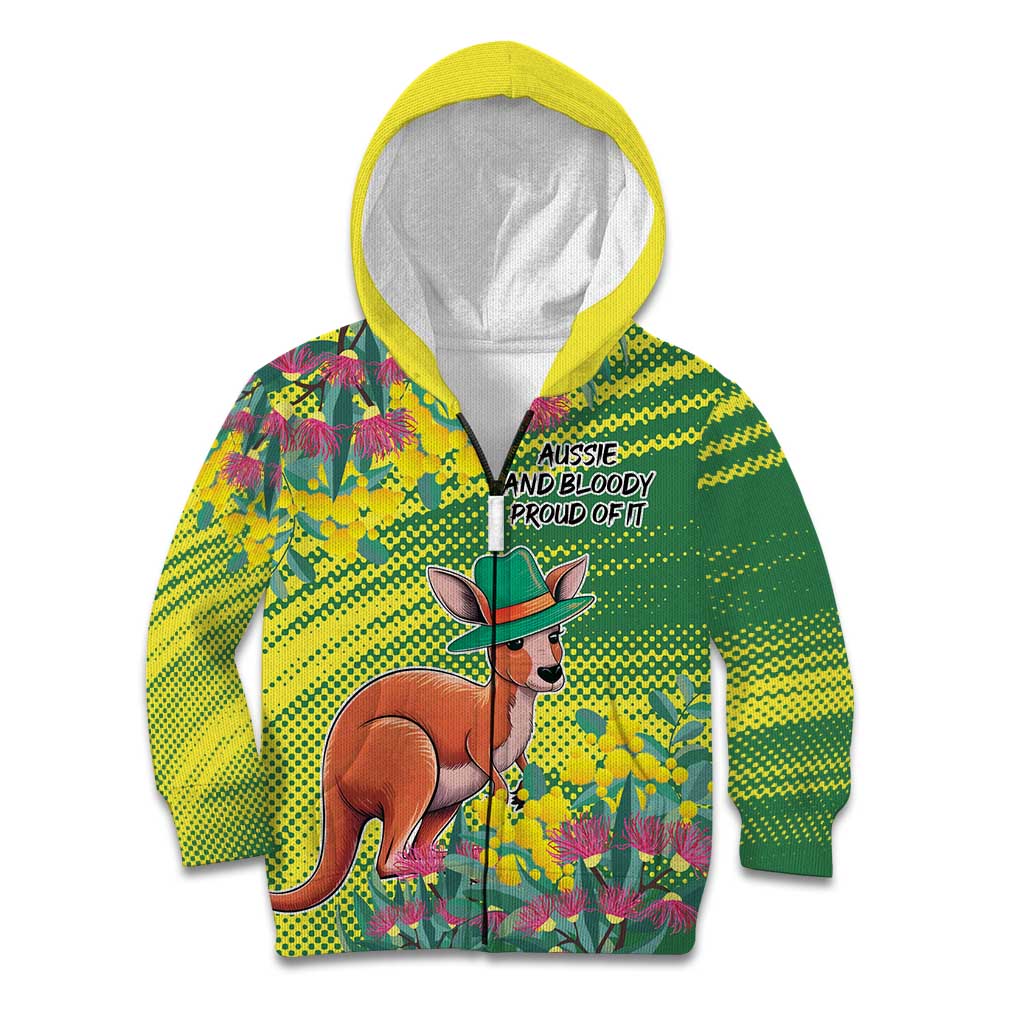 Aussie and Bloody Proud of It Kid Hoodie Happy Australia Day - Vibe Hoodie Shop