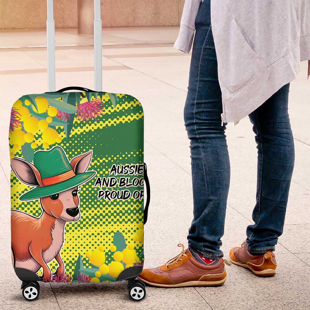 Aussie and Bloody Proud of It Luggage Cover Happy Australia Day - Vibe Hoodie Shop