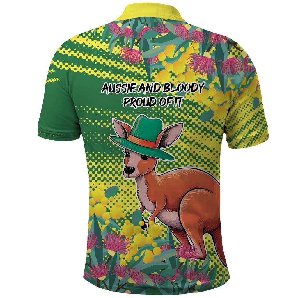 Aussie and Bloody Proud of It Polo Shirt Happy Australia Day LT9 - Vibe Hoodie Shop