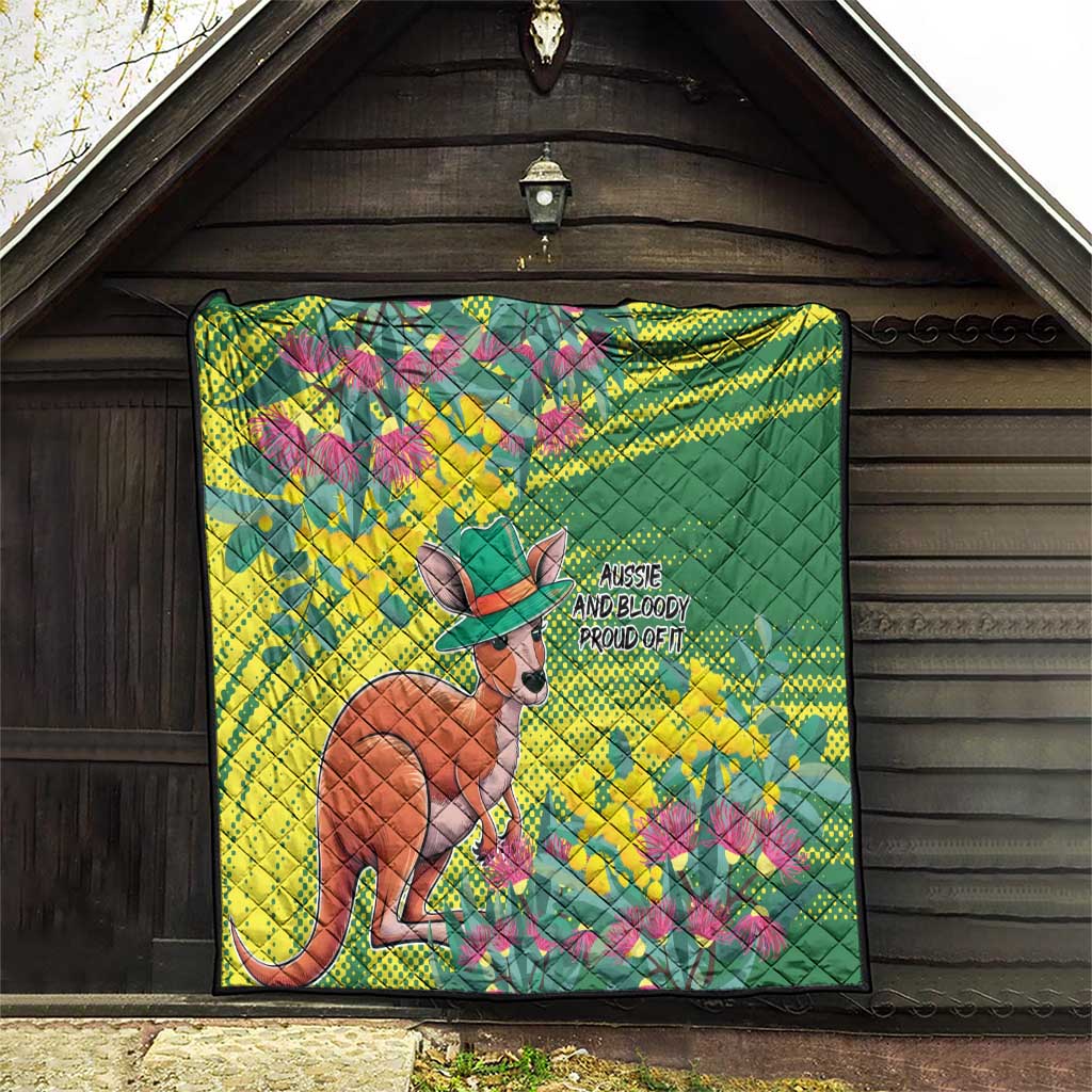 Aussie and Bloody Proud of It Quilt Happy Australia Day - Vibe Hoodie Shop