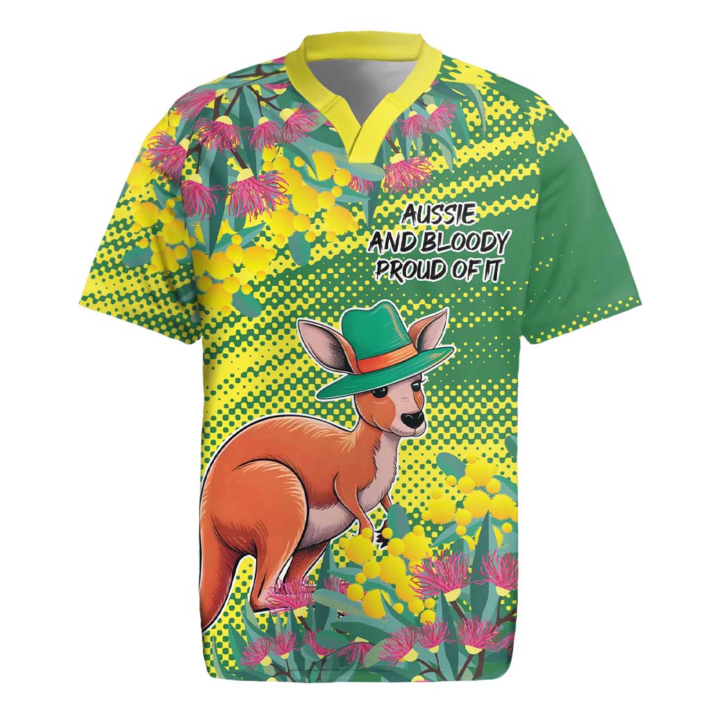 Aussie and Bloody Proud of It Rugby Jersey Happy Australia Day