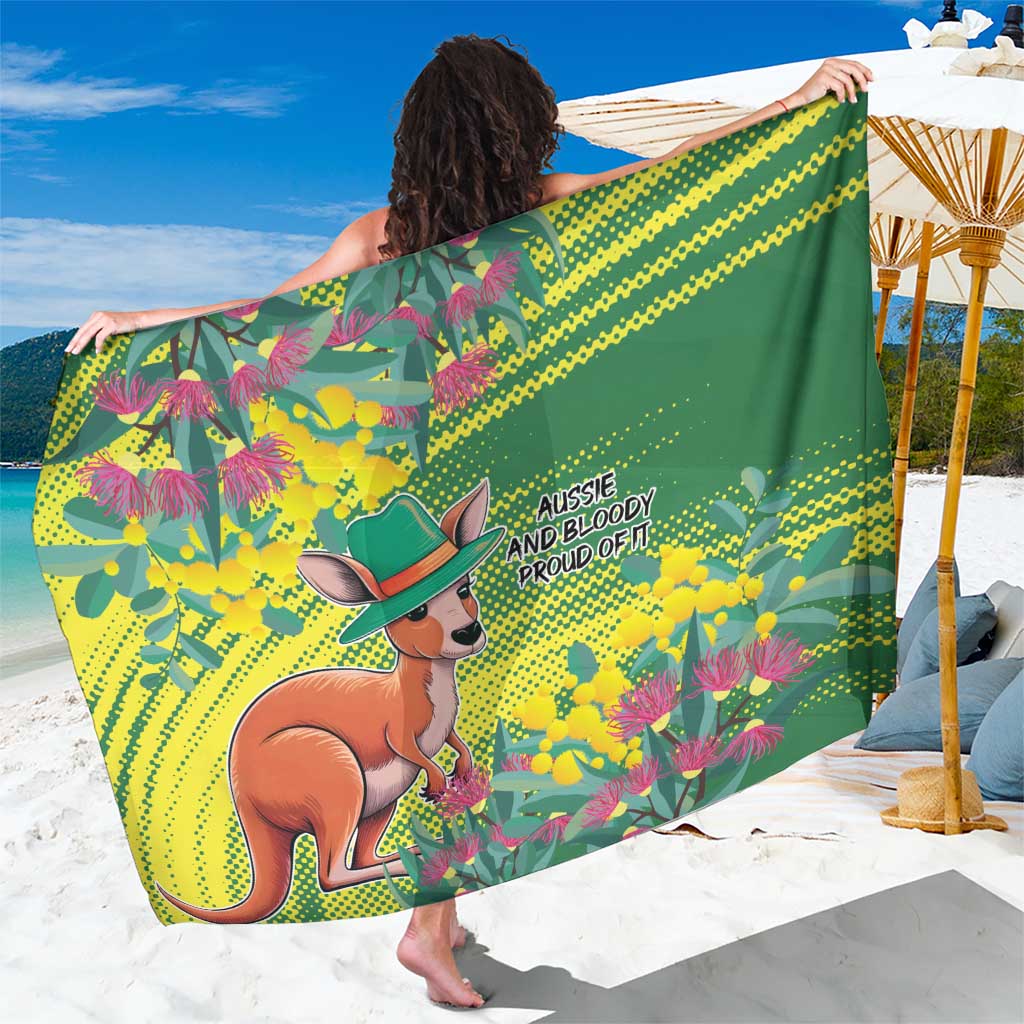 Aussie and Bloody Proud of It Sarong Happy Australia Day - Vibe Hoodie Shop