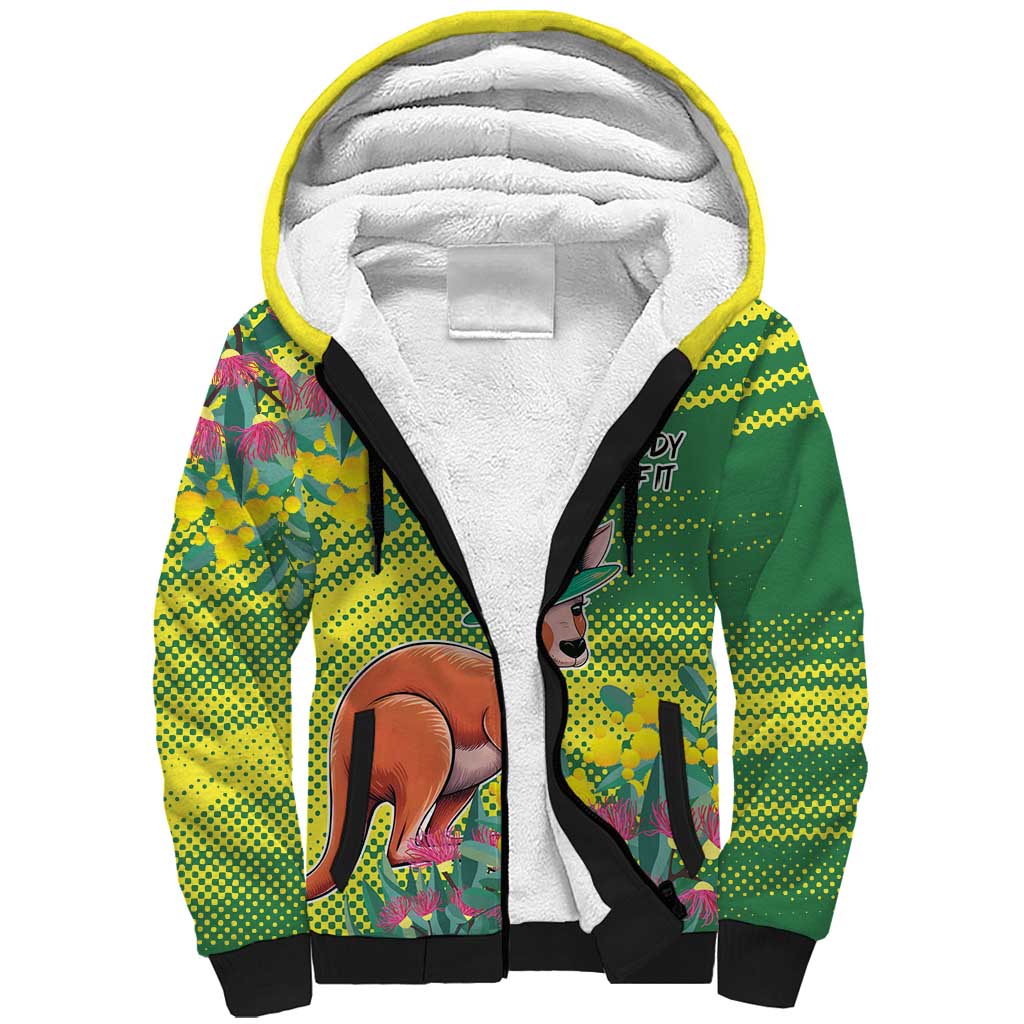 Aussie and Bloody Proud of It Sherpa Hoodie Happy Australia Day - Vibe Hoodie Shop