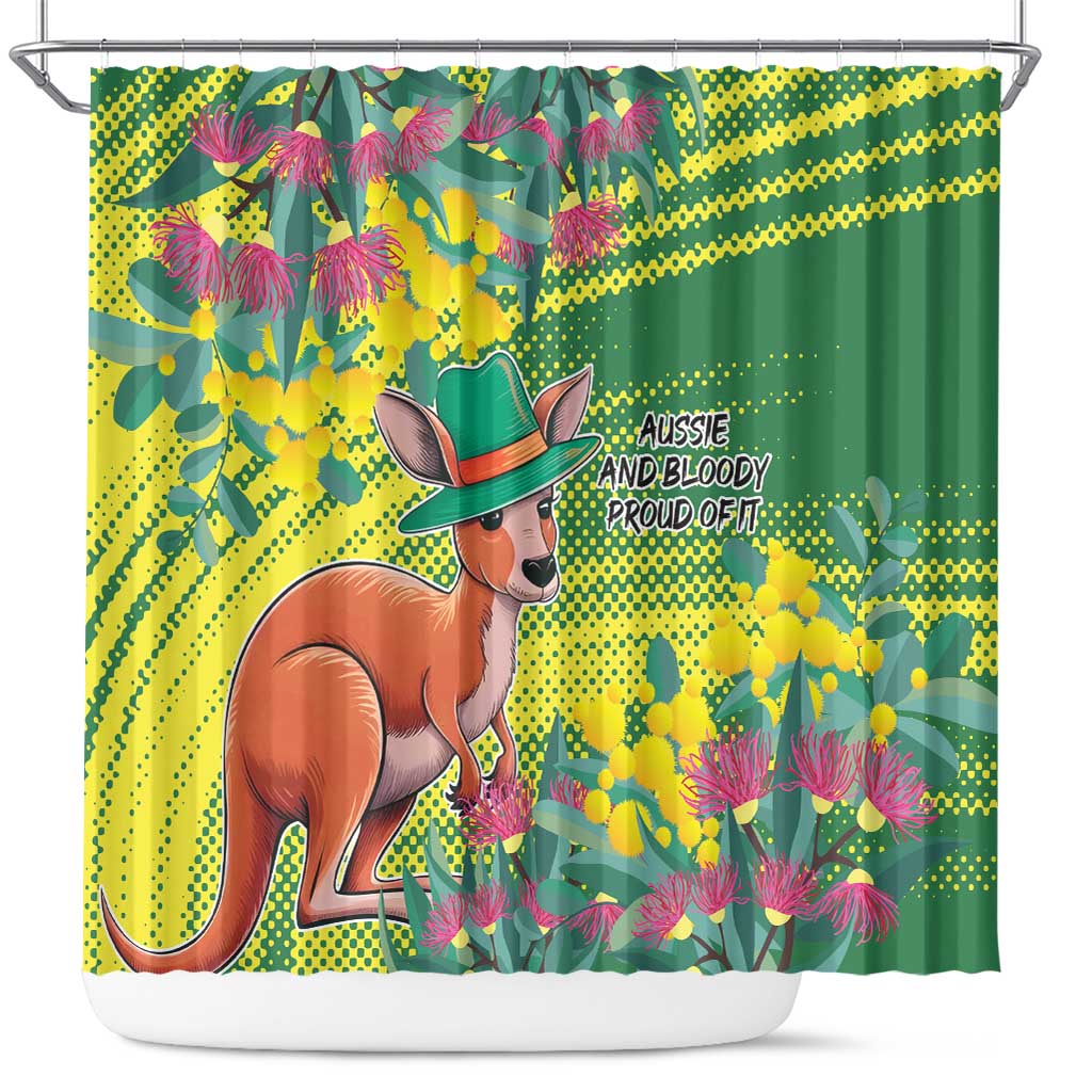 Aussie and Bloody Proud of It Shower Curtain Happy Australia Day