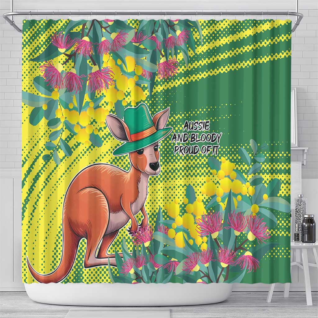 Aussie and Bloody Proud of It Shower Curtain Happy Australia Day