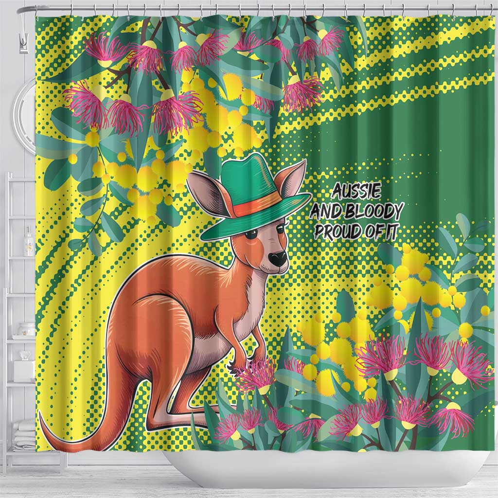 Aussie and Bloody Proud of It Shower Curtain Happy Australia Day