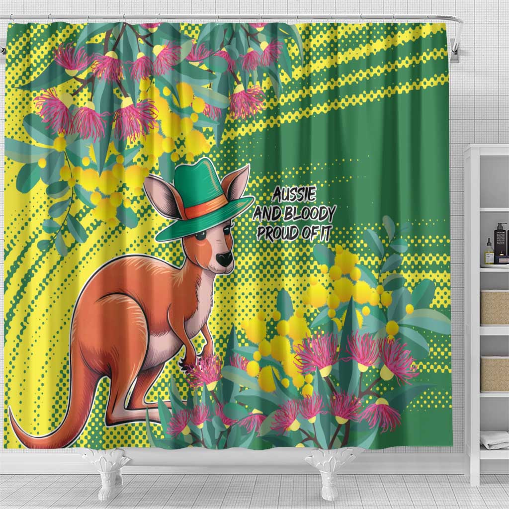 Aussie and Bloody Proud of It Shower Curtain Happy Australia Day