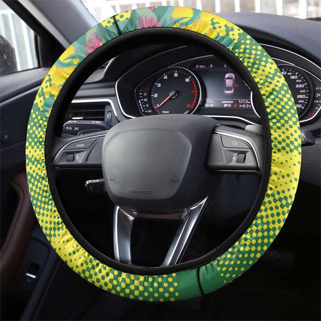 Aussie and Bloody Proud of It Steering Wheel Cover Happy Australia Day